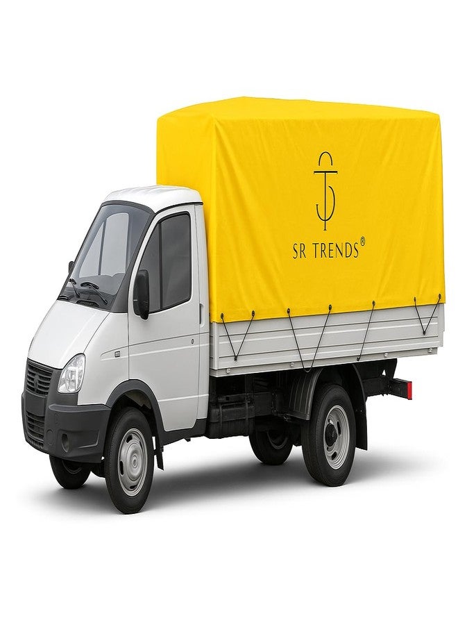 SR TRENDS Heavy Duty HDPE Tirpal 250 GSM | Waterproof, UV Resistant & Durable Tarpaulin Sheet with Eyelets for Outdoor, Truck, Garden & Roof Cover (Yellow, 9 x 6 FT) - Image 2